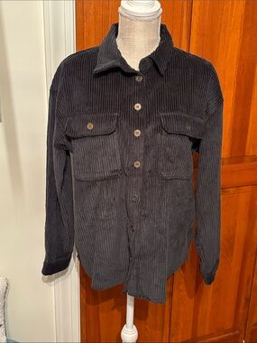 Dark green  Corduroy Shirt Jacket